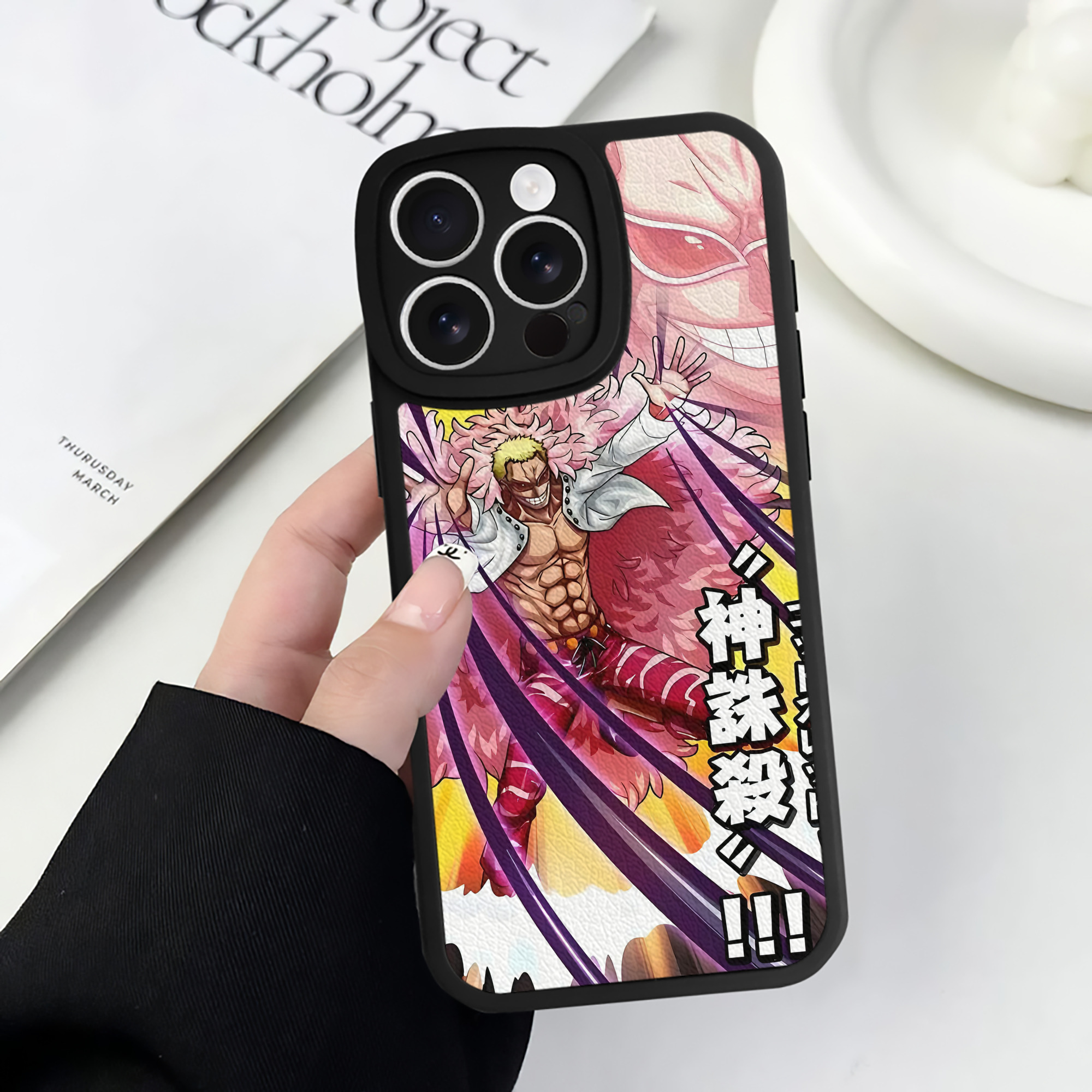 （画像用） ワンピース ONE PIECE 【iPhone 16シリーズ対応】シリコンスマホケース（レザー調） 材質：シリコン
